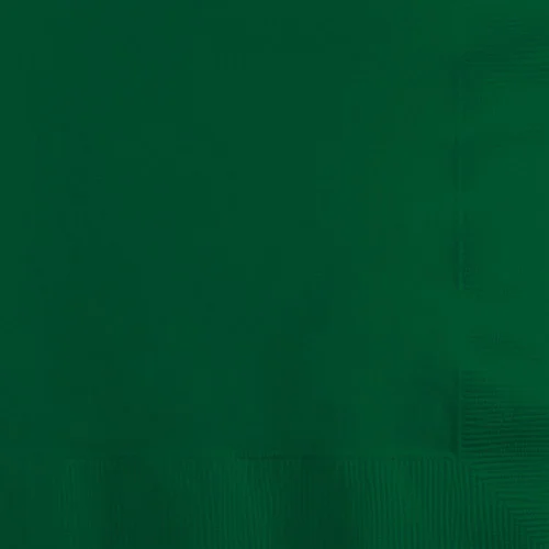 2-Ply Disposable Beverage Napkins - 5" - Hunter green - Club Pack of 1200