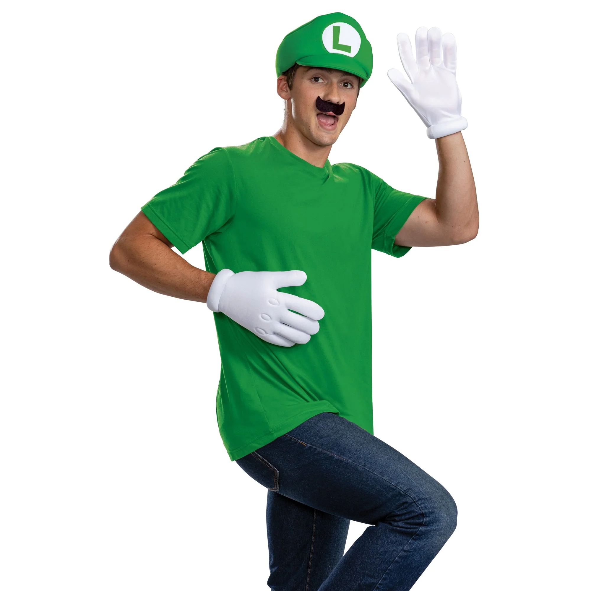 Super Mario Bros Luigi Elevated Classic Accessory Kit for Adults, Nintendo