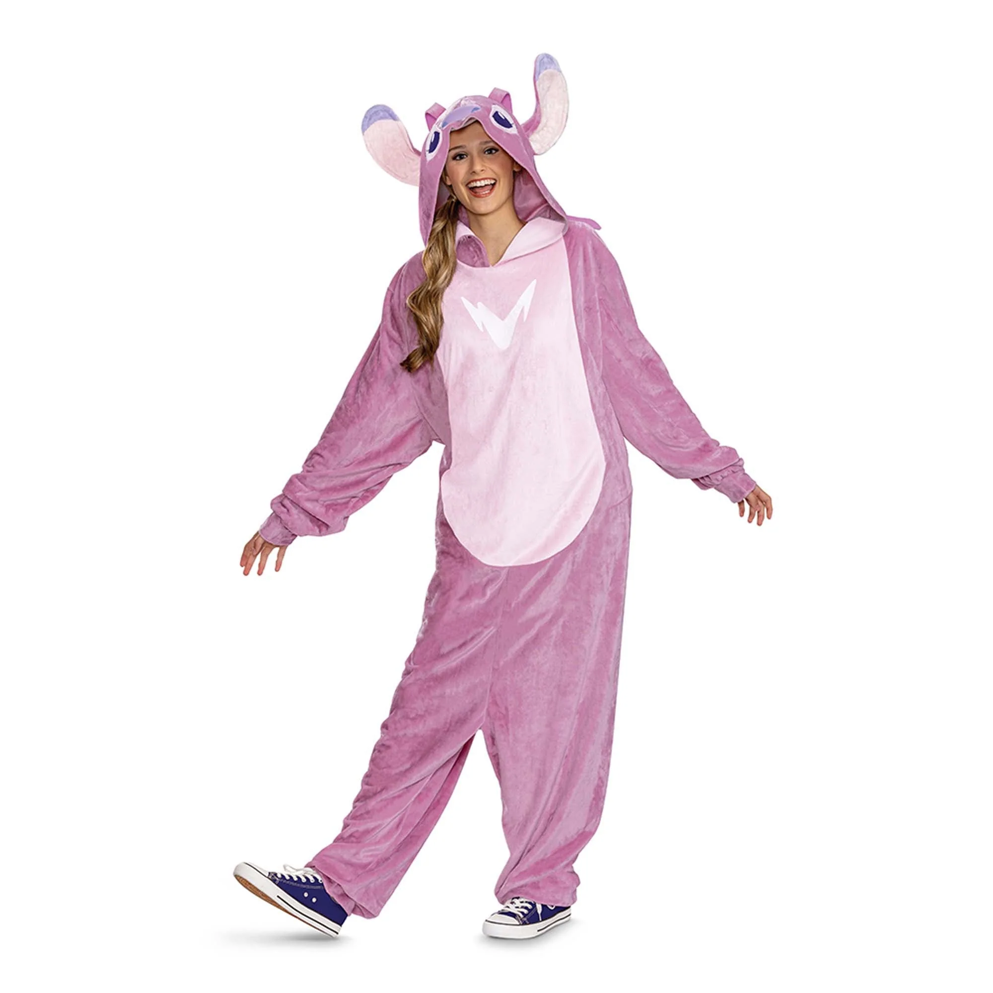 Lilo & Stitch Angel Costume for Adults, Disney, Pink Jumpsuit