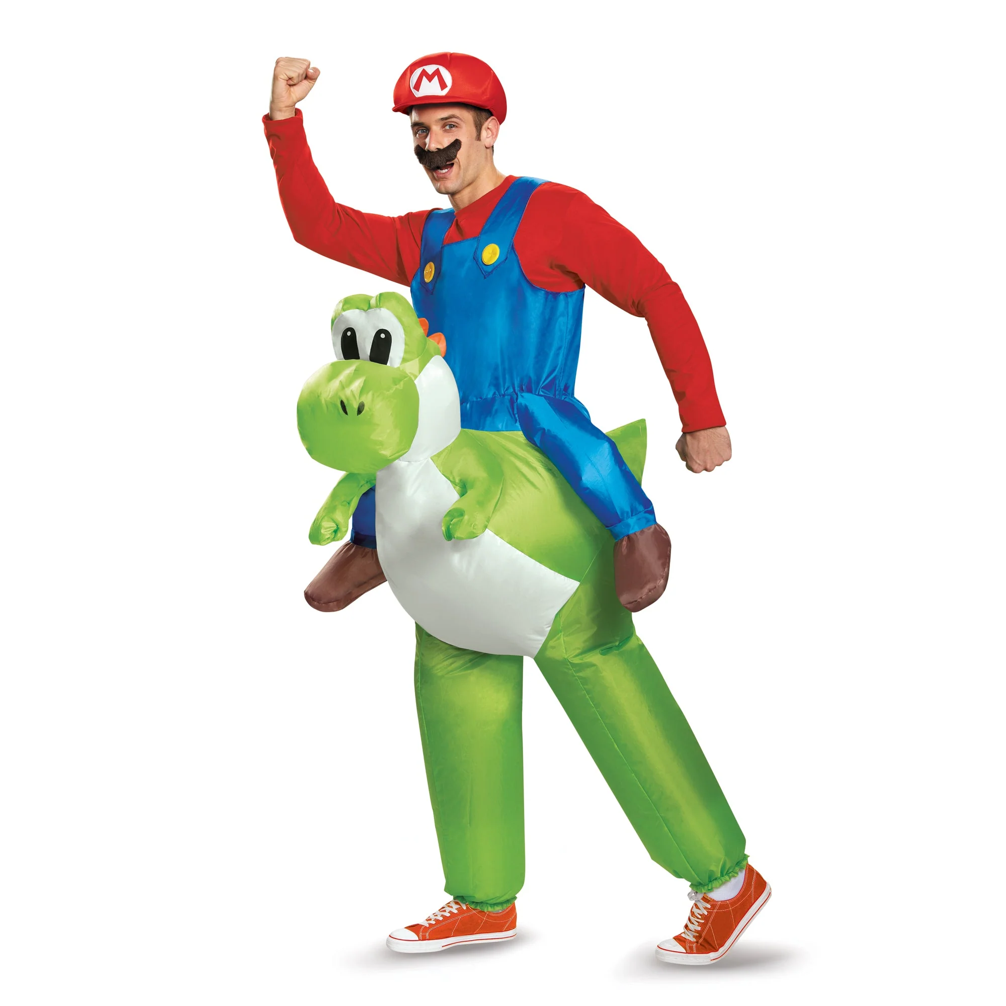 Super Mario Bros Mario and Yoshi Inflatable Costume for Adults, Nintendo