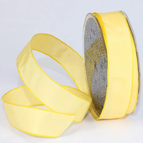 Yellow French Wired Craft Ribbon 1" x 54 Yards