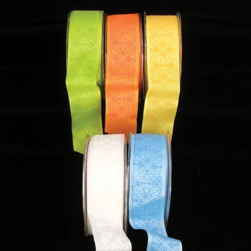 Yellow Cairo solid Taffeta Wired Craft Ribbon 1.5" x 27 Yards