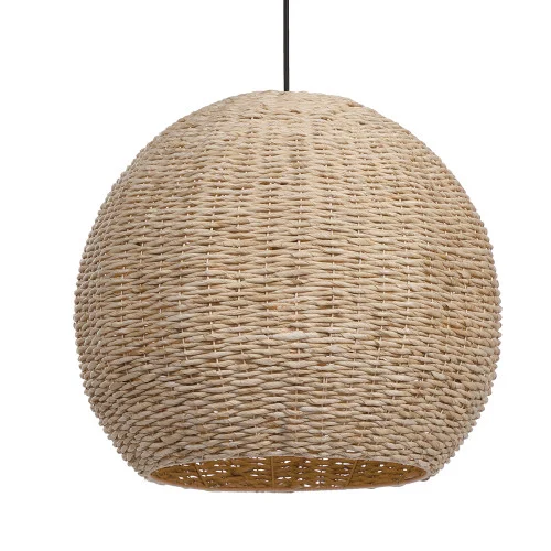 1 Light Dome Ceiling Pendant - 24" - Brown