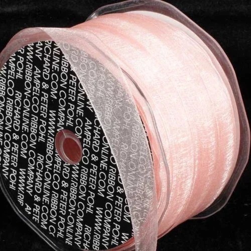 Apricot Narrow Organdy Craft Ribbon 16mm x 100 Yards