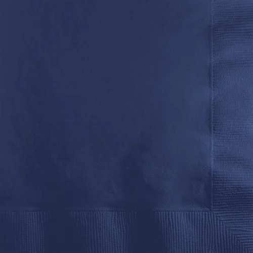 2-Ply Disposable Party Beverage Napkins - 5" - Navy Blue - Club Pack of 600