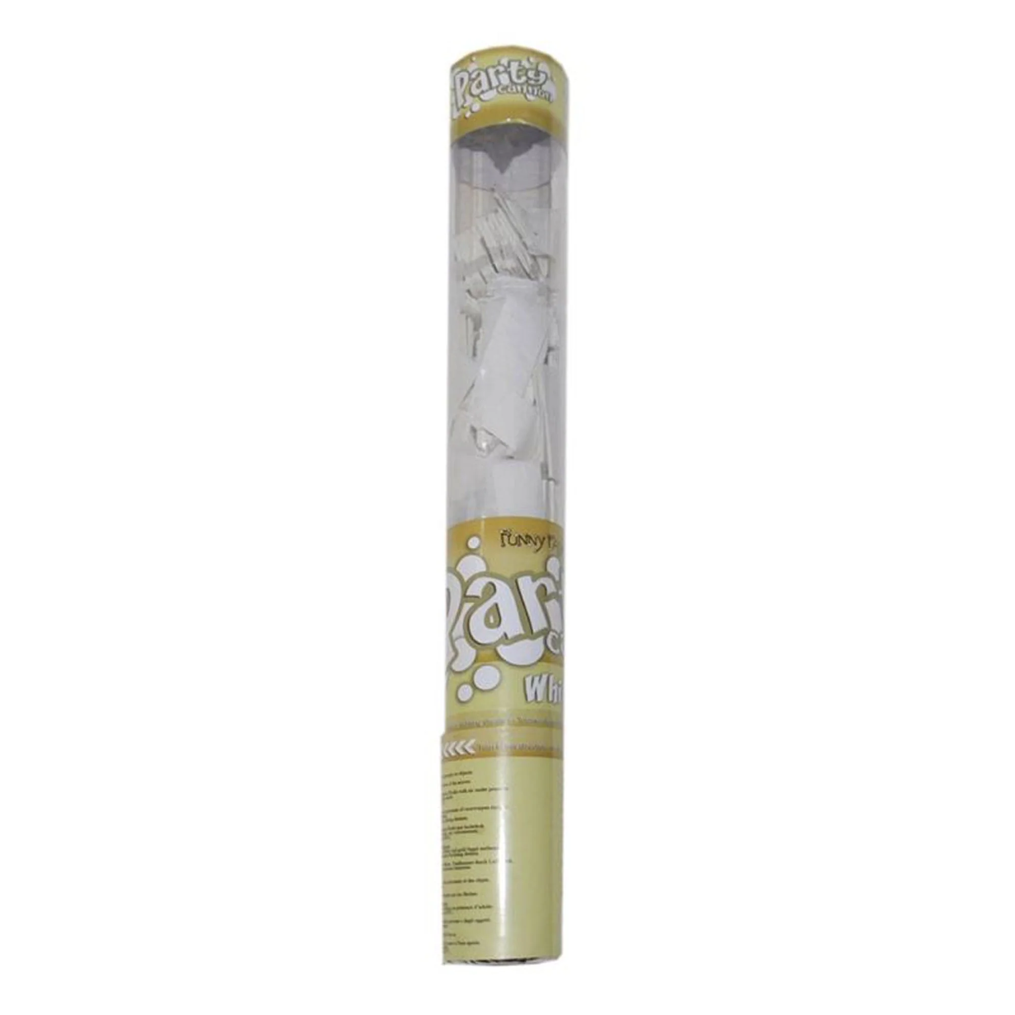 White Confetti Cannon, 16 Inches, 1 Count