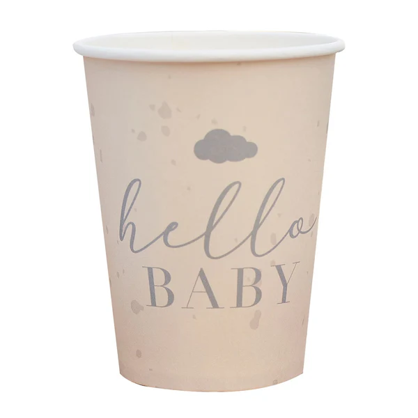 Ginger Ray Hello Baby Eco Paper Cups