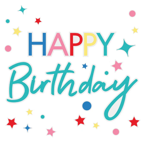 Ginger Ray Happy Birthday Brights Window Sticker