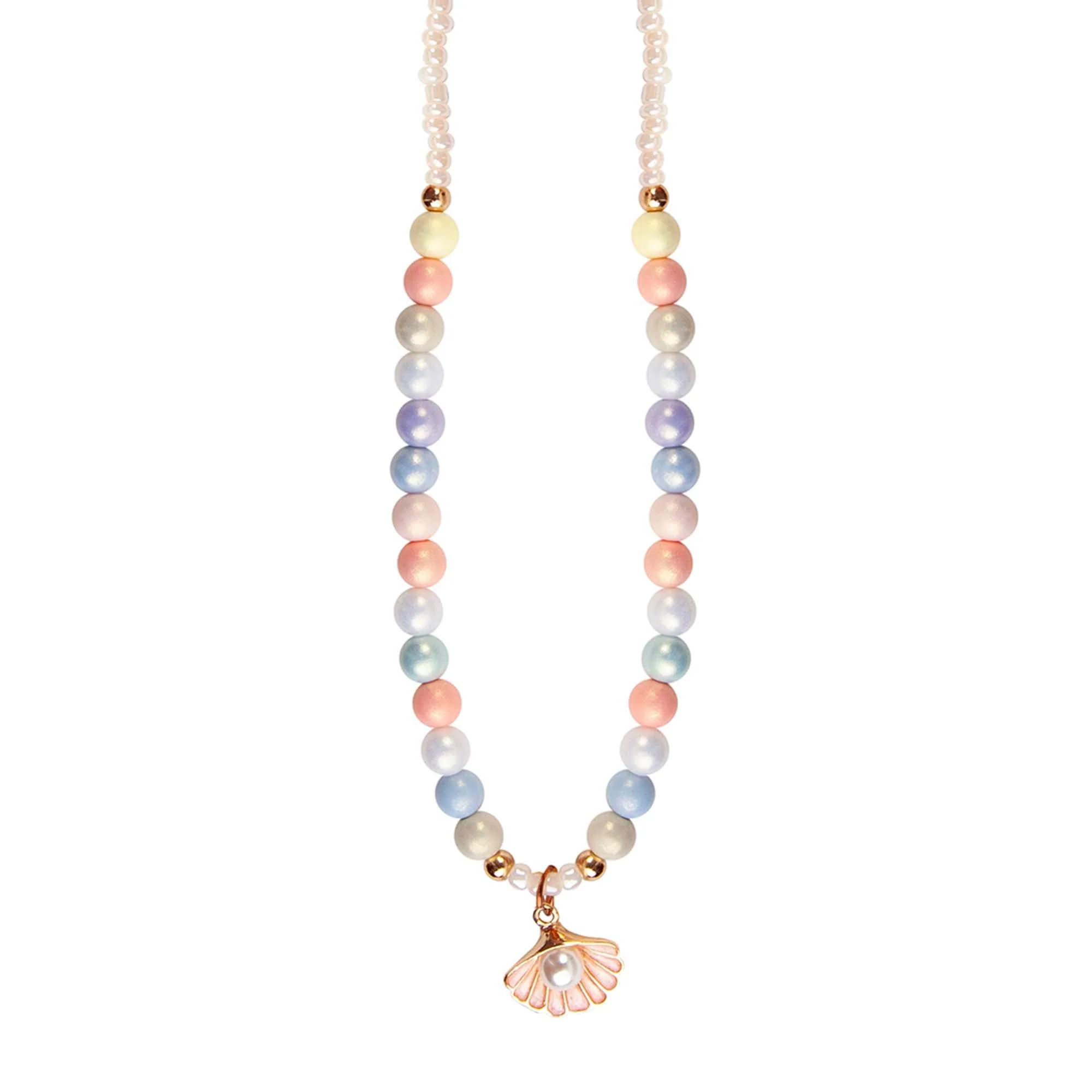 Boutique Beads Pastel Shell Necklace for kids, 1 Count