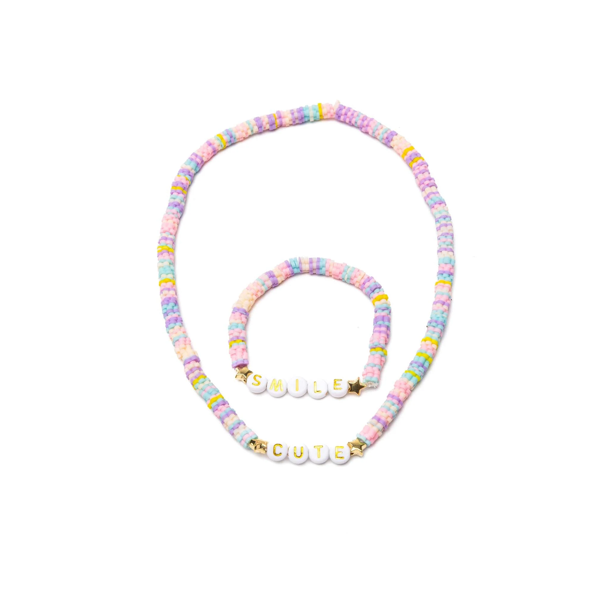 Cute Smile Necklace & Bracelet Set for Kids, 1 Count