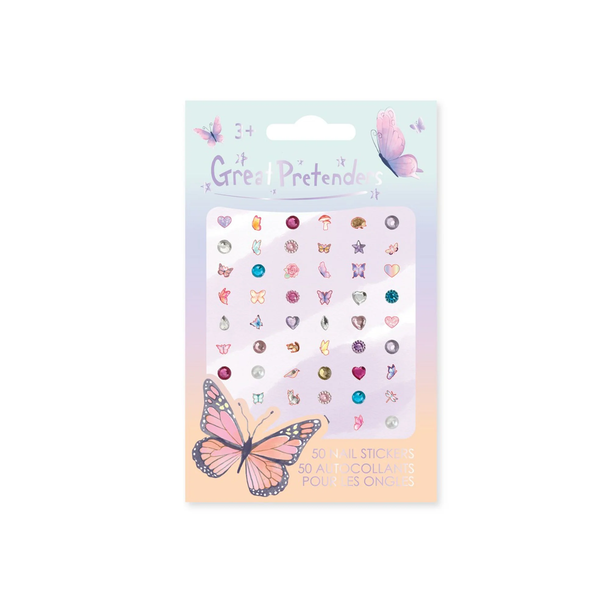 Butterfly Nail Stickers, 50 Count