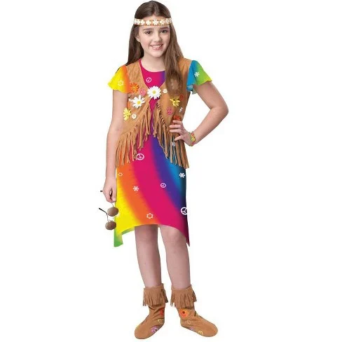 Girls Flower Power Child Halloween Costume - XL