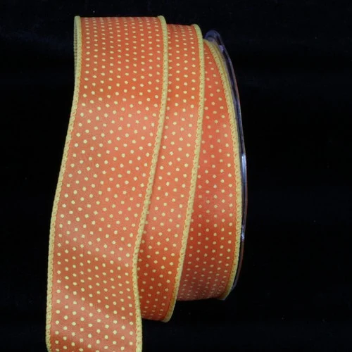 Yellow and Orange Wired Craft Ribbon 1.5" x 54 Yards