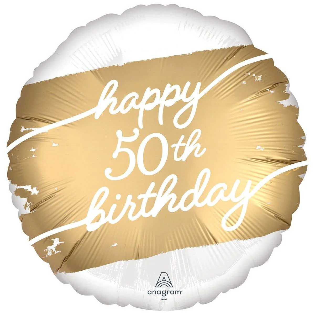50th Gold Birthday Foil Balloon, 18 Inches