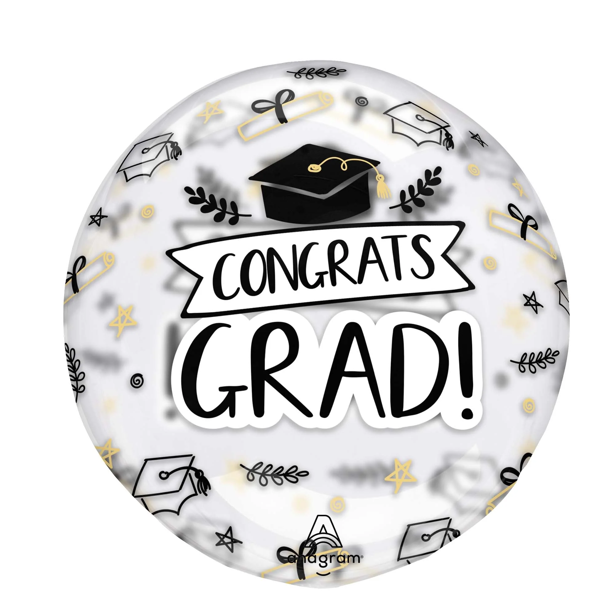 Cleary Sketch Grad Clearz Balloon, 18 Inches, 1 Count