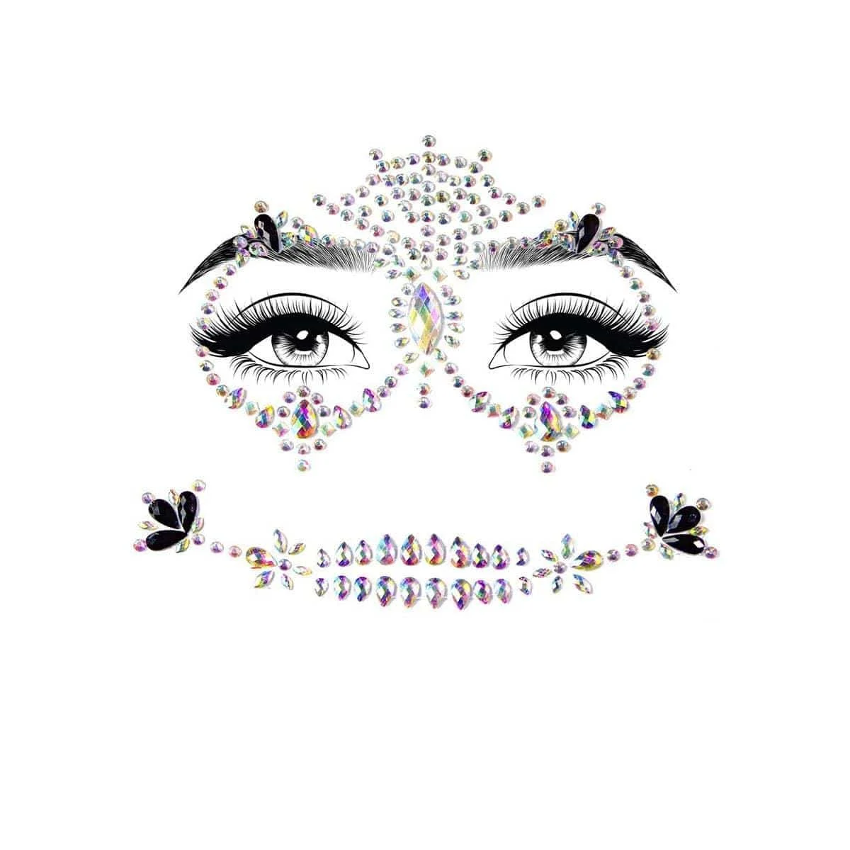 Calavera Adhesive Face Jewels