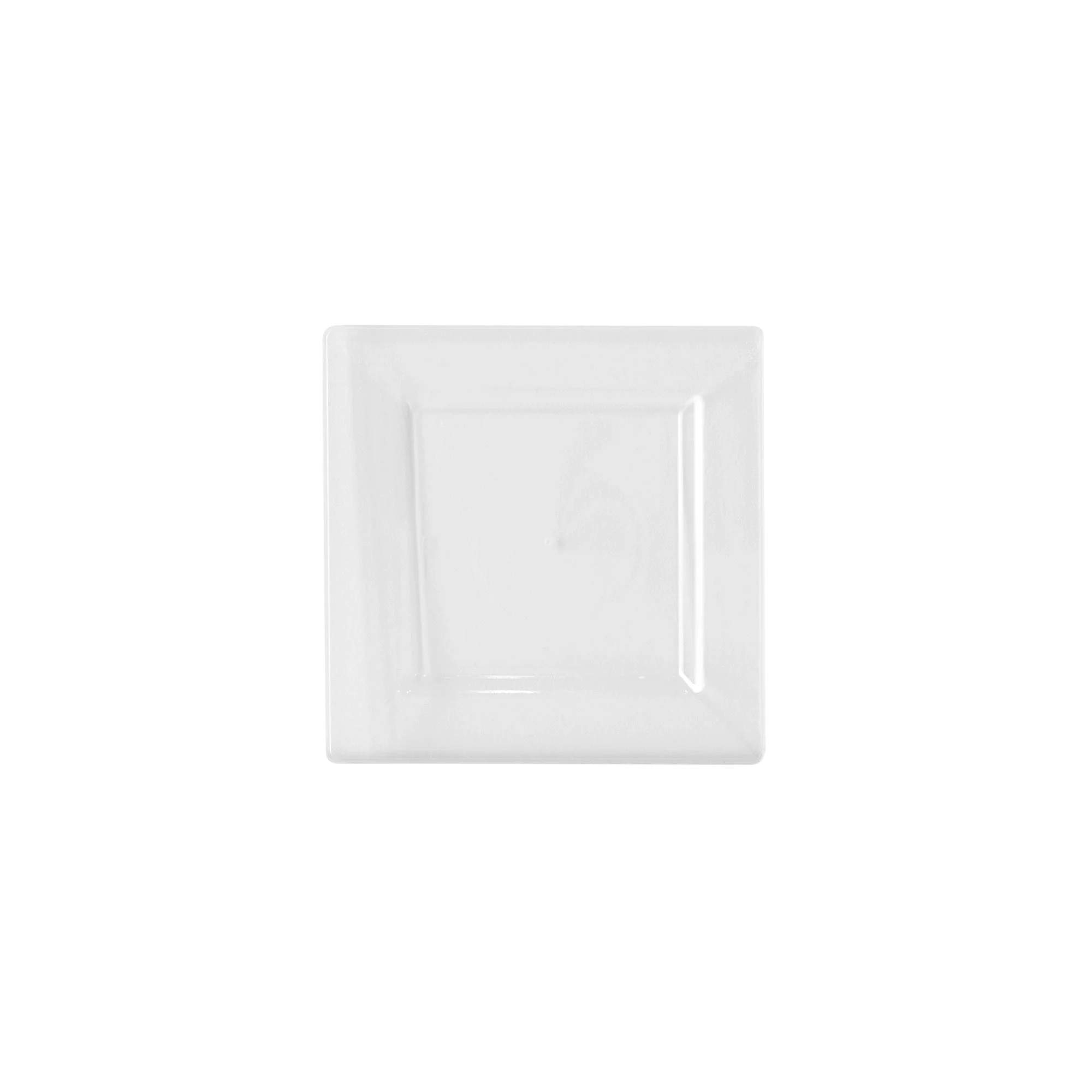 Small Square Clear Plastic Plates, 4.5 Inches, 25 Count