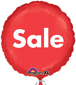 A015 17" RED SALE FOIL BALLOON