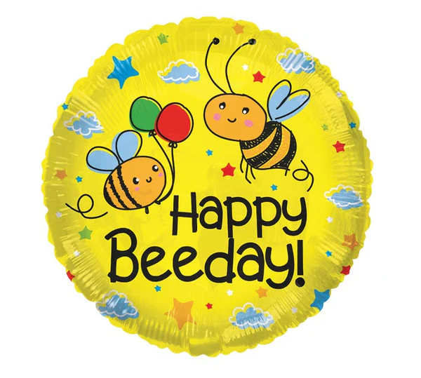 273A 17" Happy BeeDay Foil Balloon