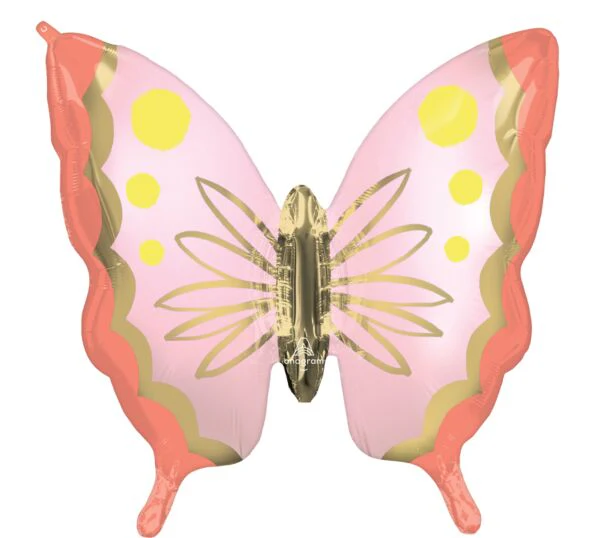 E009 30" Soulful Blossoms Butterfly Foil Balloon