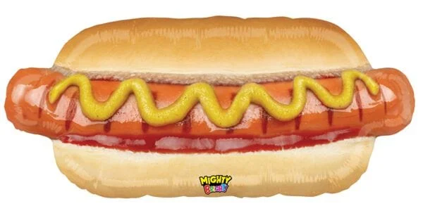 463 34" Mighty Hot Dog Supershape Foil Balloon