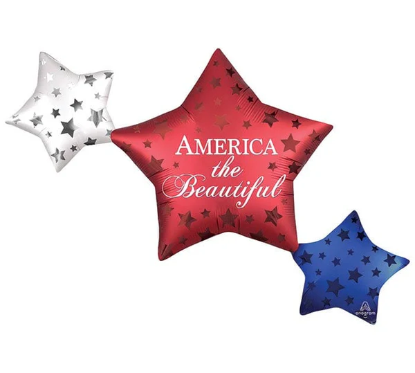 E011 39" America The Beautiful Supershape Multi Balloon