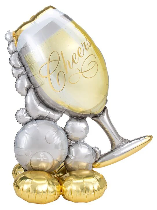 A00651" Bubbly Wine Glass Airloonz Balloon