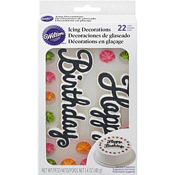 Happy Birthday Script Icing Decoration