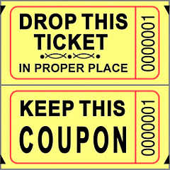 Yellow Double Roll Raffle Tickets 2000ct