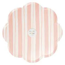 Ticking Stripe Dinner Plates (x 8)