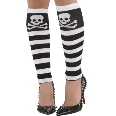 Adult Women's Skull & Crossbones Leg Warmers