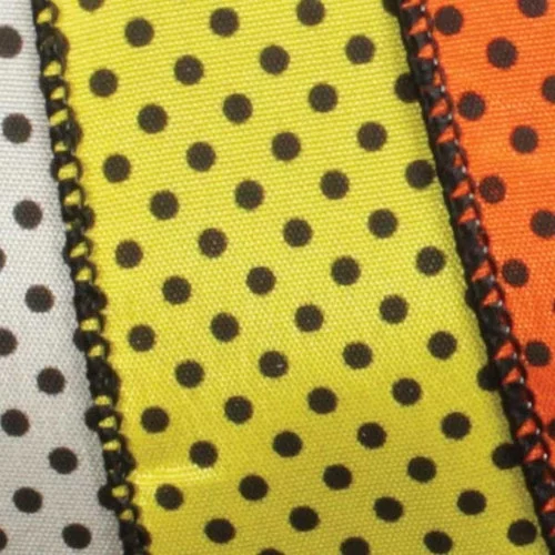 Black and Yellow Polka Dot Wired Craft Ribbon 1.5" x 40 Yards