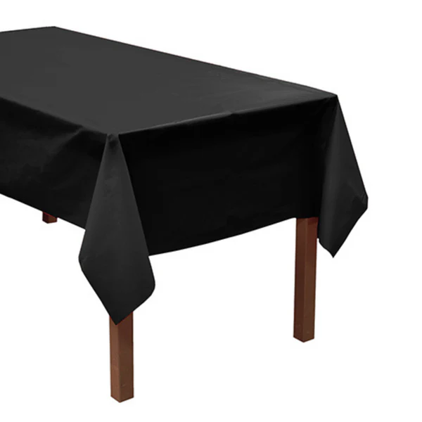 54″ x 108″ RECTANGULAR TABLE COVERS – BLACK