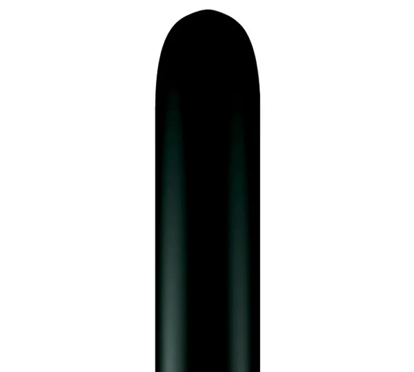 Onyx Black 260Q 2" x 60" Latex Balloons - 50 Count