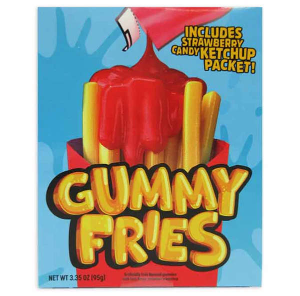 GUMMY FRIES WITH STRAWBERRY KETCHUP