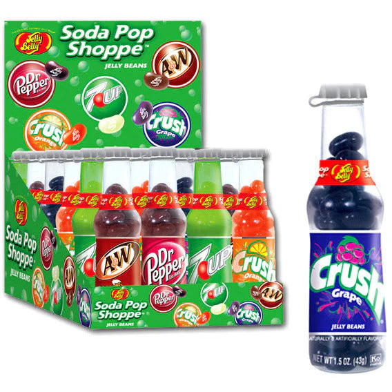 JELLY BELLY BOTTLE - SODA POP SHOPPE - DR PEPPER A&W 7UP