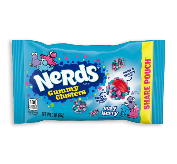 NERDS GUMMY CLUSTERS VERY BERRY SHARE SIZE