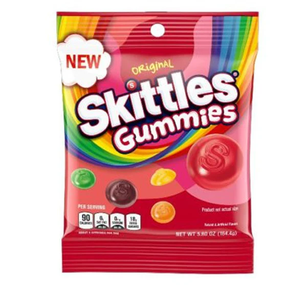 ORIGINAL SKITTLES GUMMIES PEG BAG
