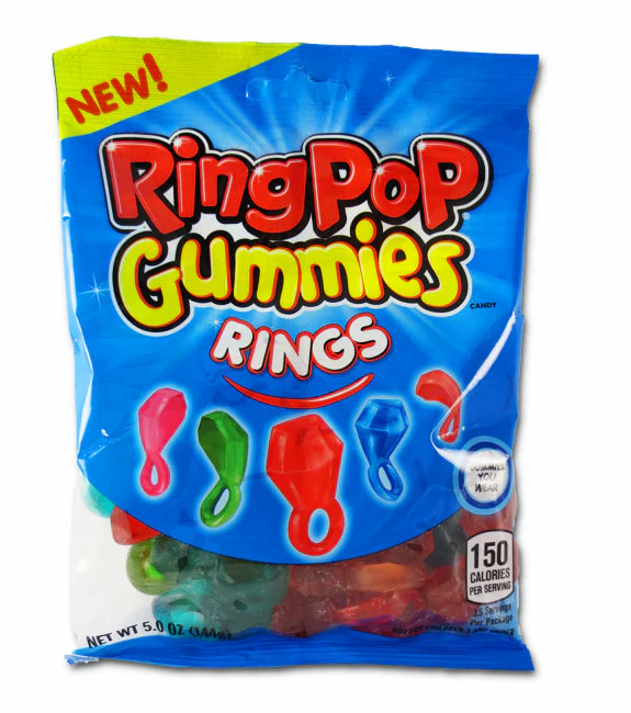 RING POP GUMMIES - GUMMY RINGS PEG BAG