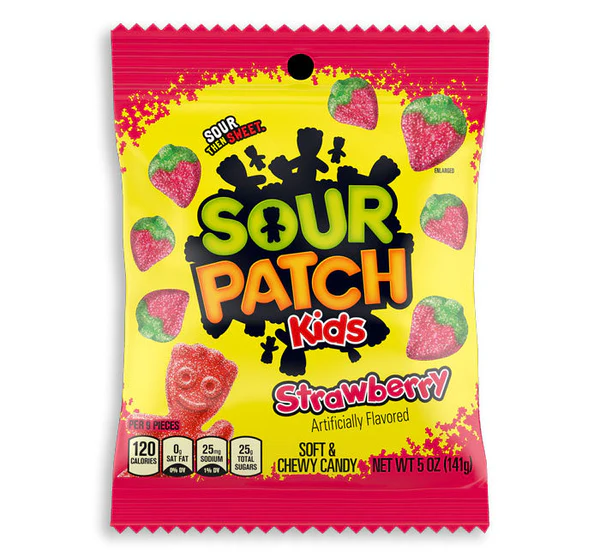 SOUR PATCH KIDS PEG BAG - STRAWBERRY