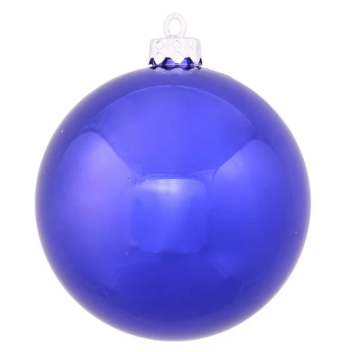 Blue Shiny Shatterproof Christmas Ball Ornament 10" (254mm)