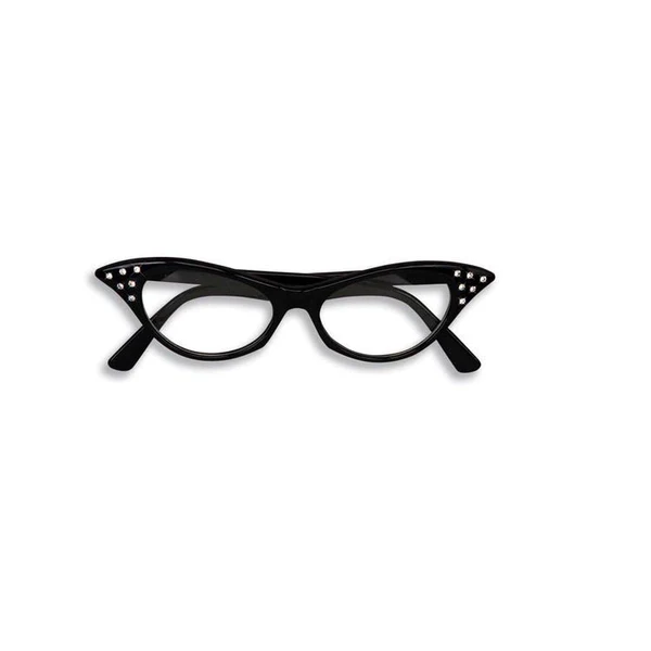 50’s Rhinestone Glasses – Black
