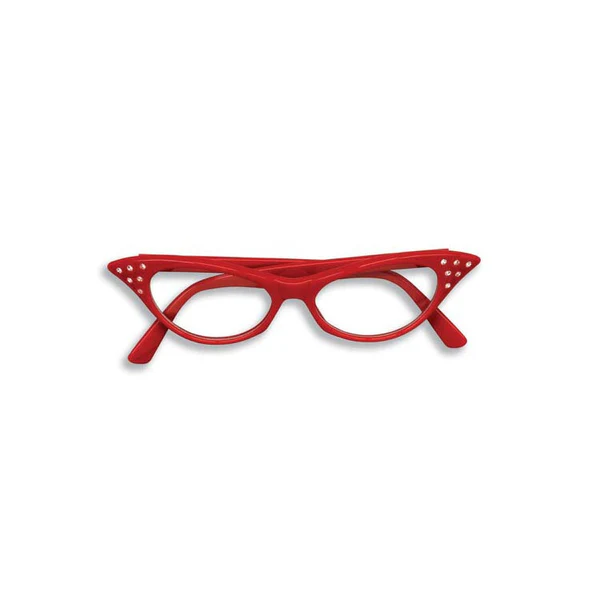 50’s Rhinestone Glasses – Red