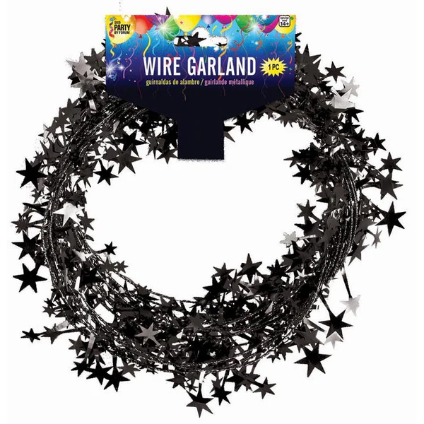 25 Foot Star Garland – Black