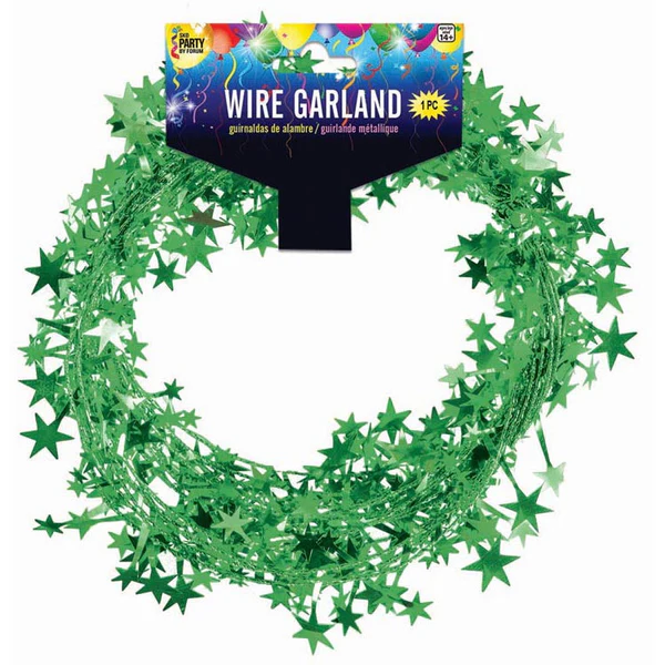 25 Foot Star Garland – Green