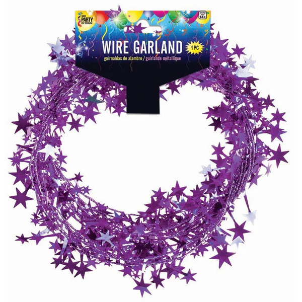 25 Foot Star Garland – Purple