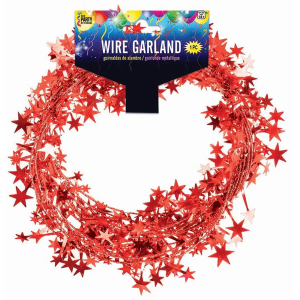 25 Foot Star Garland – Red