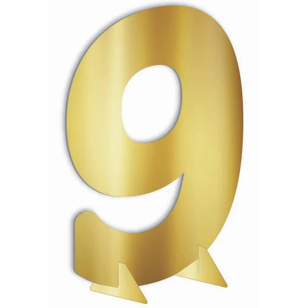24" Metallic Gold Number 9