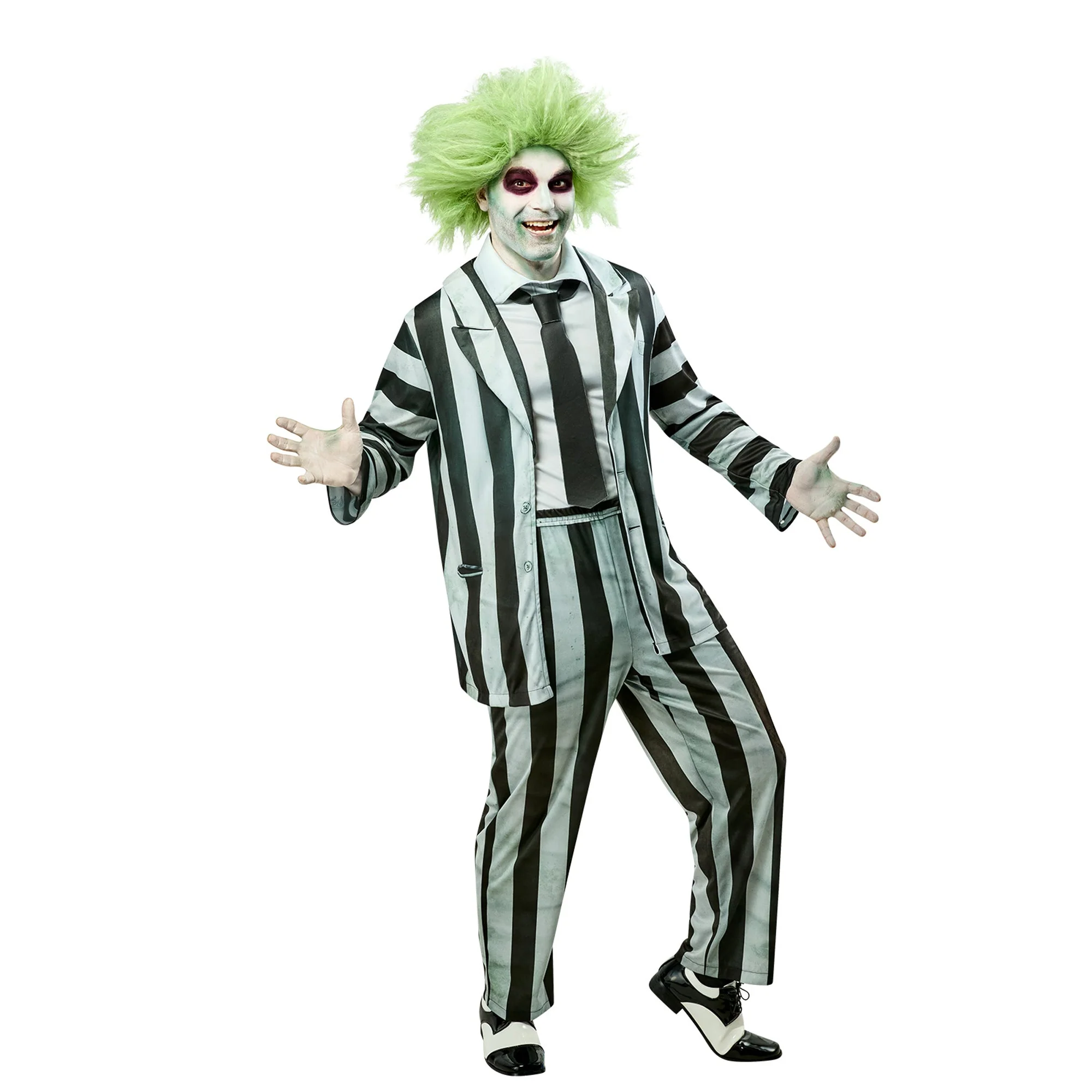 Beetlejuice 2 Costume for Adults, Striped Jacket and Pants