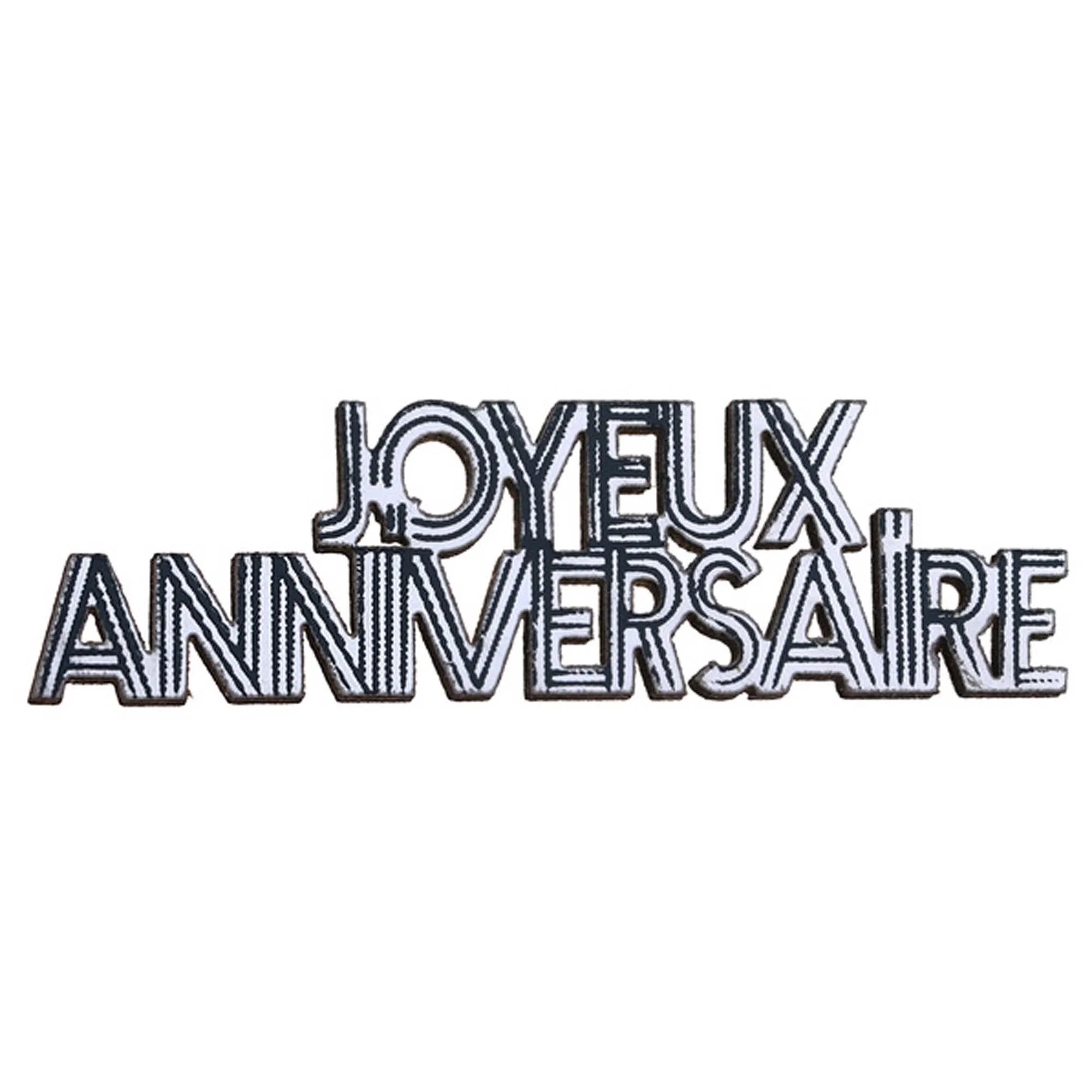 "Joyeux Anniversaire" Birthday Party Table Scatter, Blue and Silver, 10 Count